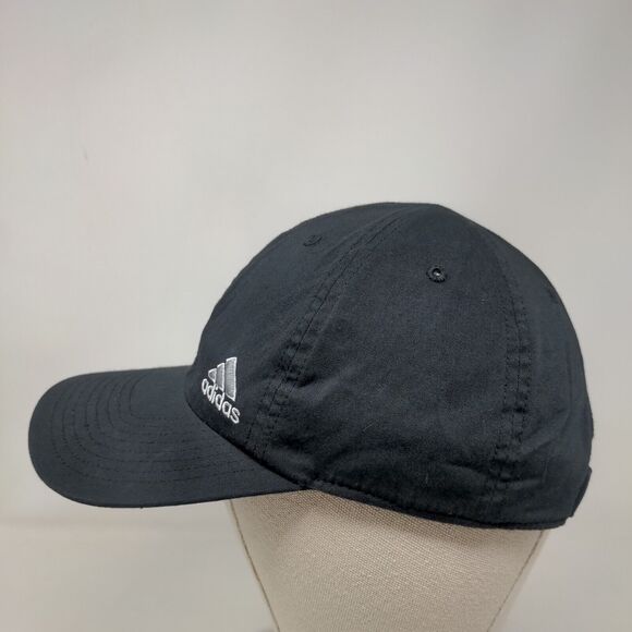 Adidas 3 Stripes Strapback Hat Black OSFA Embroidered Logo Adjustable - Picture 3 of 7